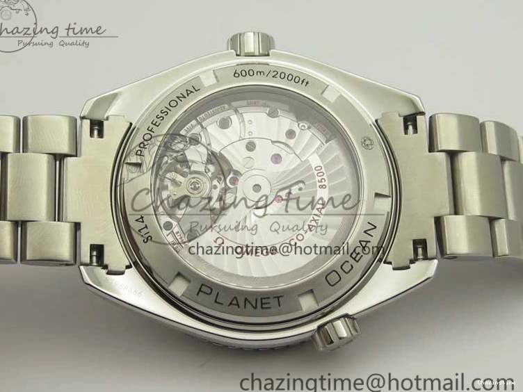 0309 EyeCatching Planet Ocean Professional Ceramic Bezel 45.5mm 1:1 VSF Best Edition Silver Markers on SS Bracelet A8500 Super Clone 8050